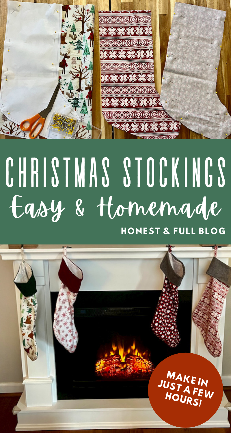 Easy Homemade Christmas Stockings How To Tutorial Honest and Full